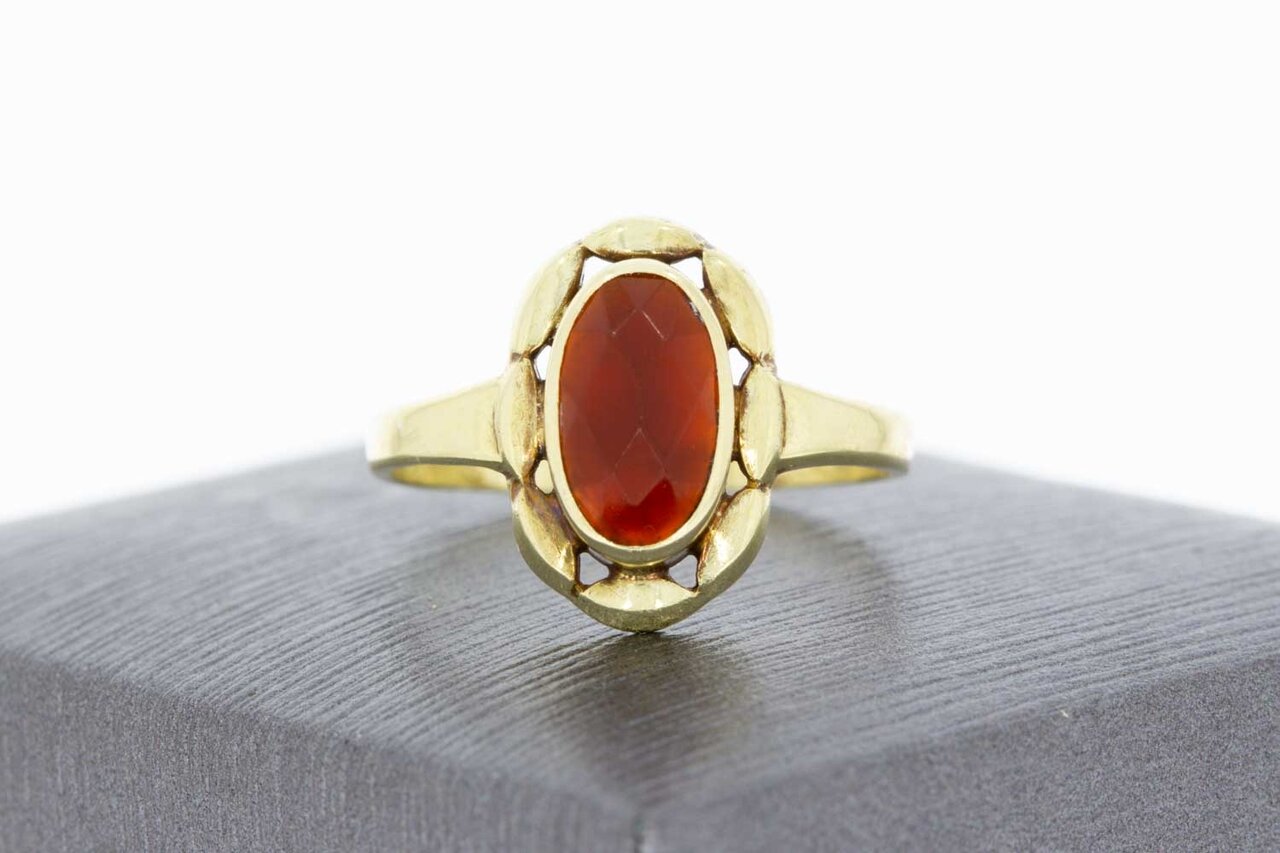 14 Karaat gouden Carneool ring - 18 mm