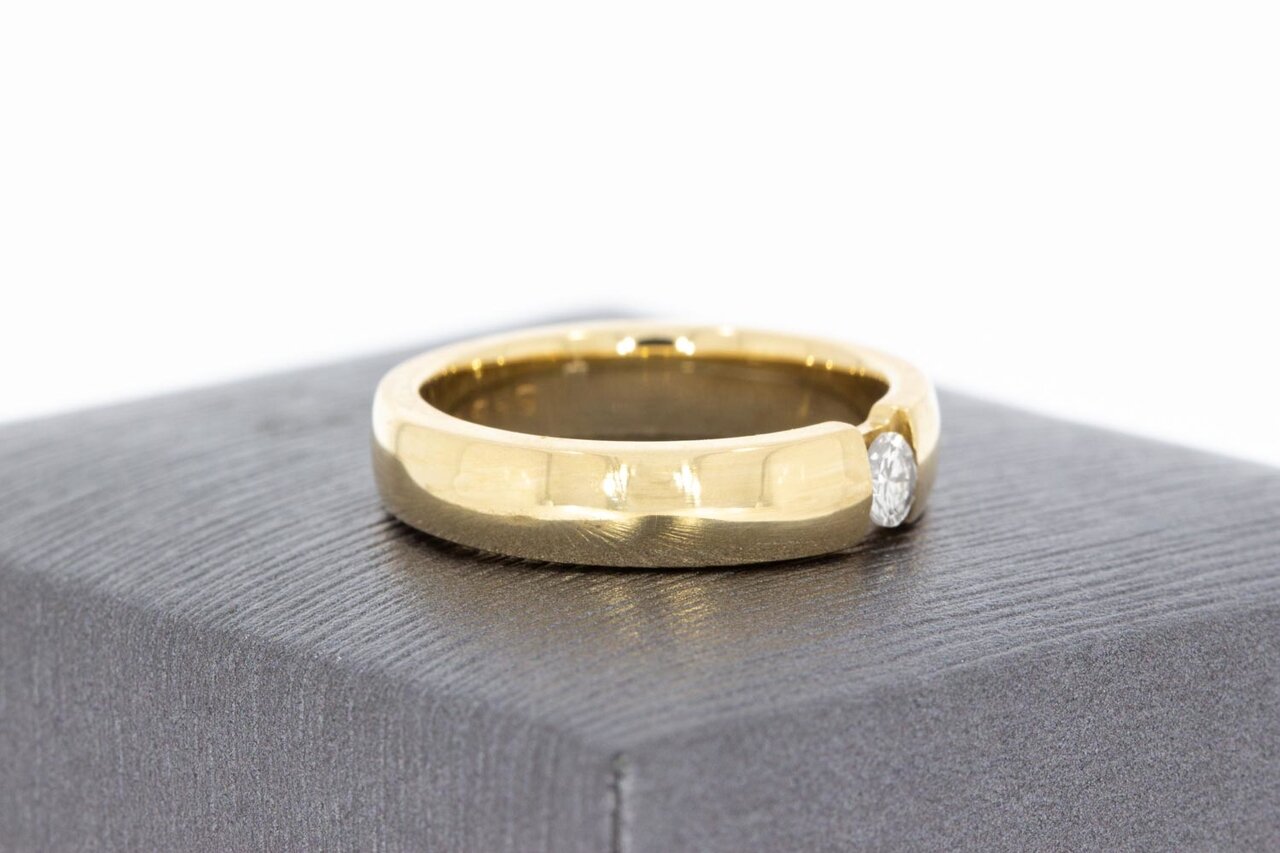 14 Karaat gouden Diamantring -16,3 mm