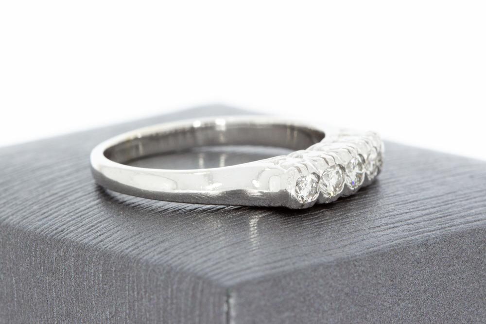 witgouden Diamant ring 14 karaat - 18,5 mm
