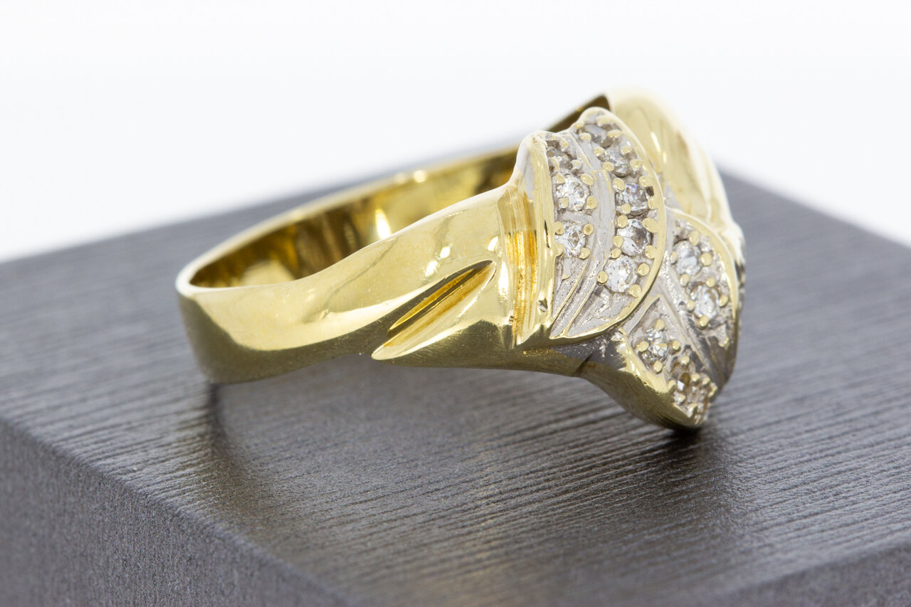14 Karaat dames ring met Zirkonia - 19,6 mm
