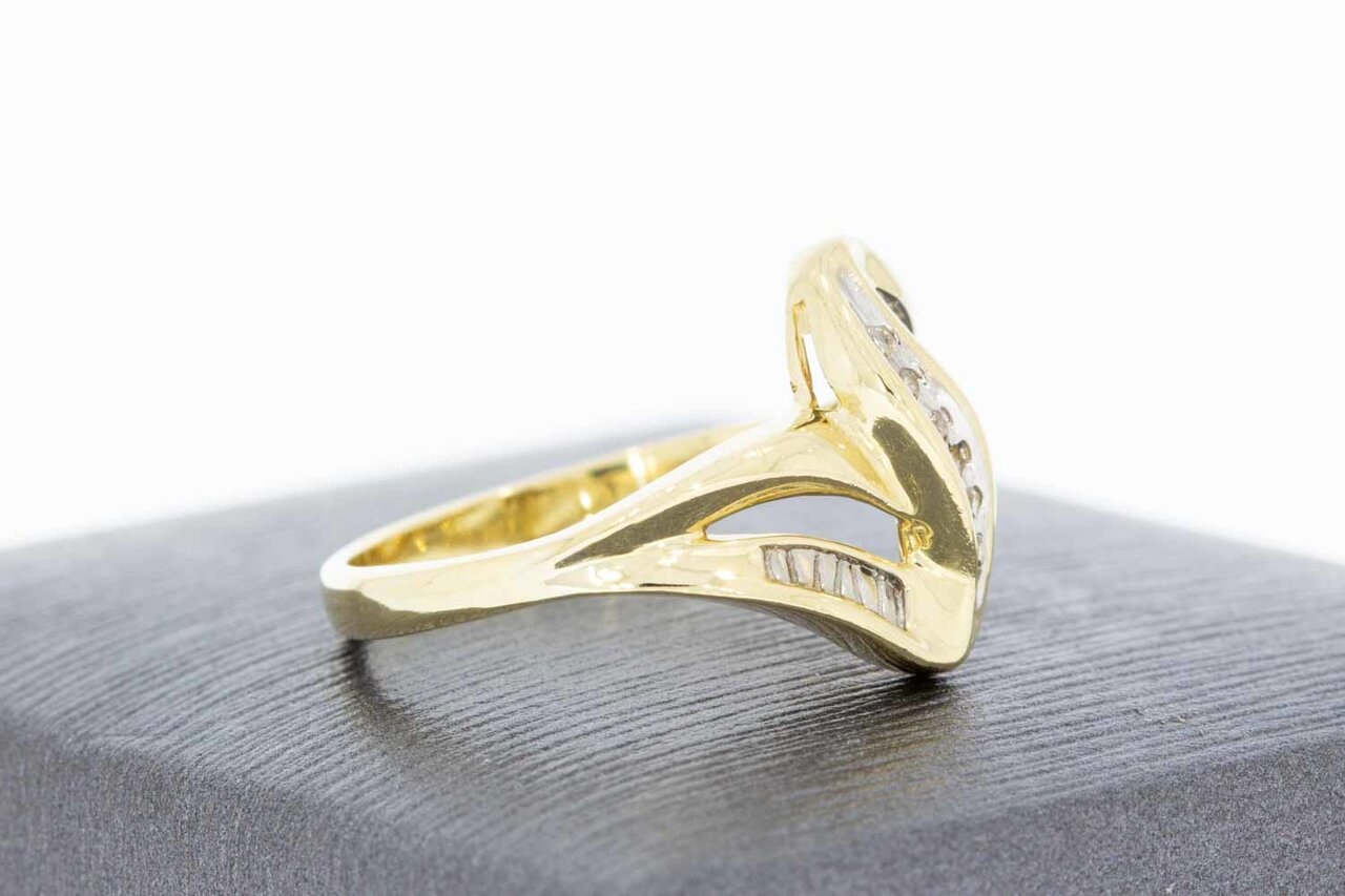 14 Karaat diamant damesring - 17,2 mm