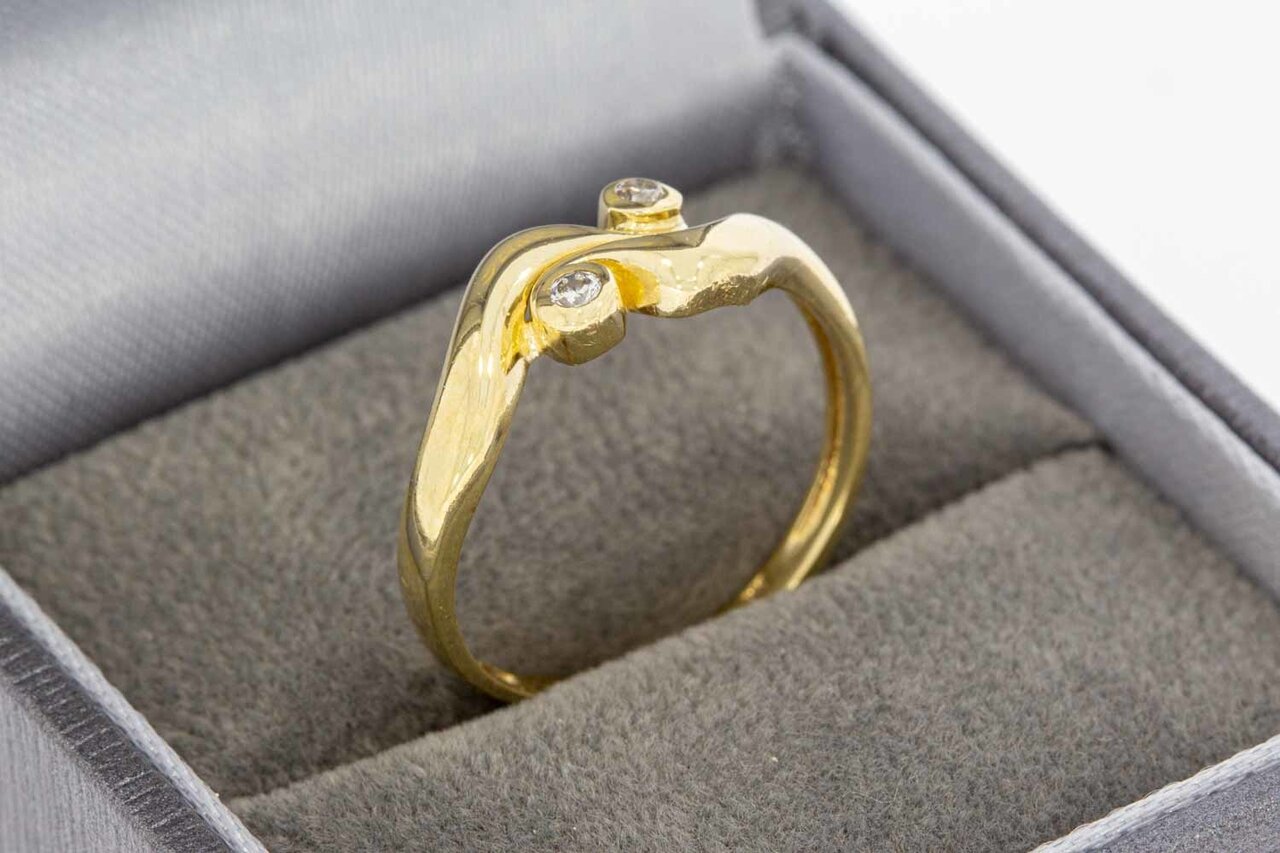damesring met Diamant 14 karaat - 17,5 mm