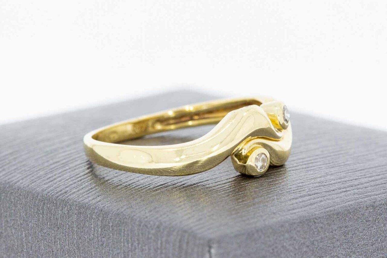 damesring met Diamant 14 karaat - 17,5 mm