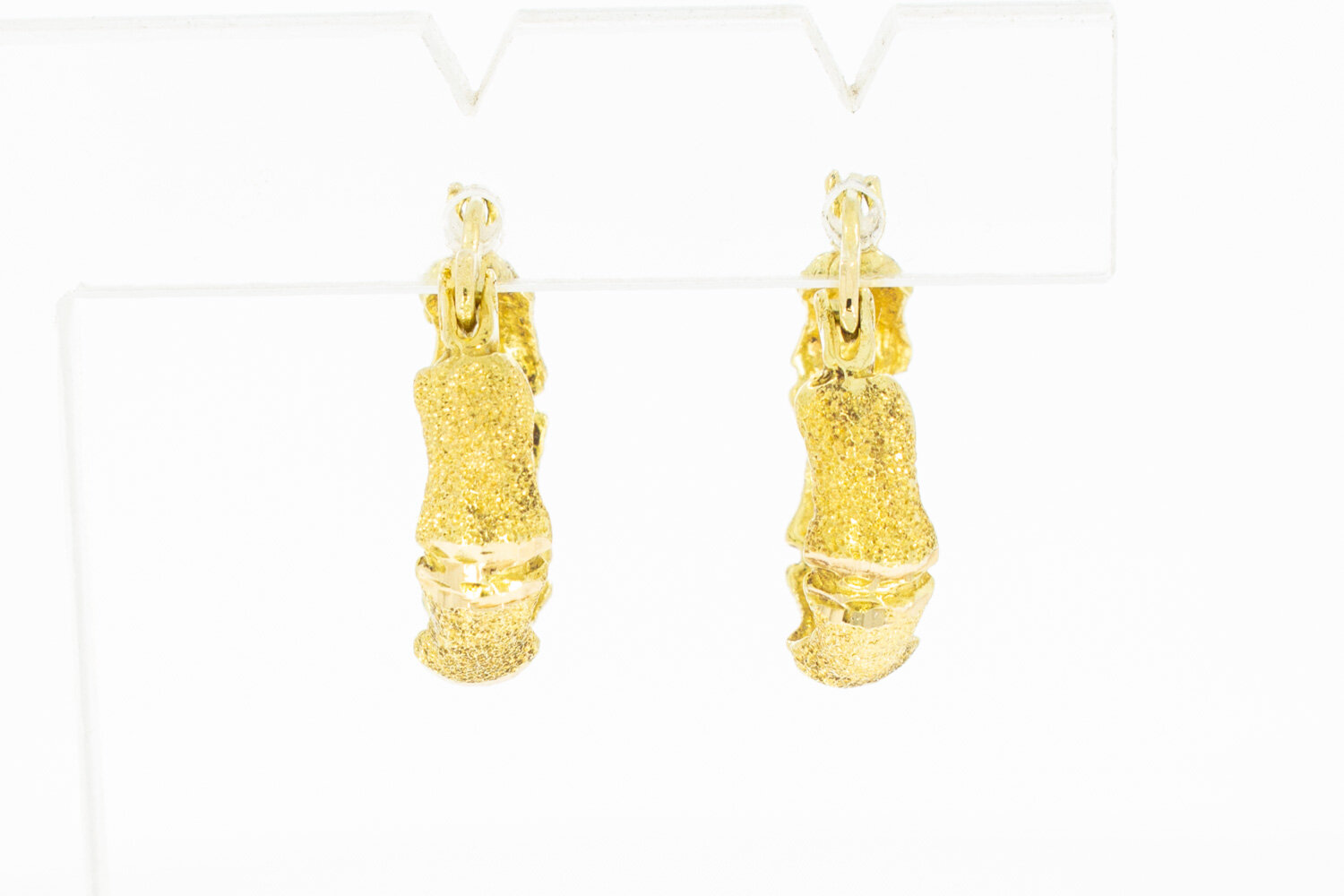 18 Karaat gouden oorringen dames  - 16,3 mm