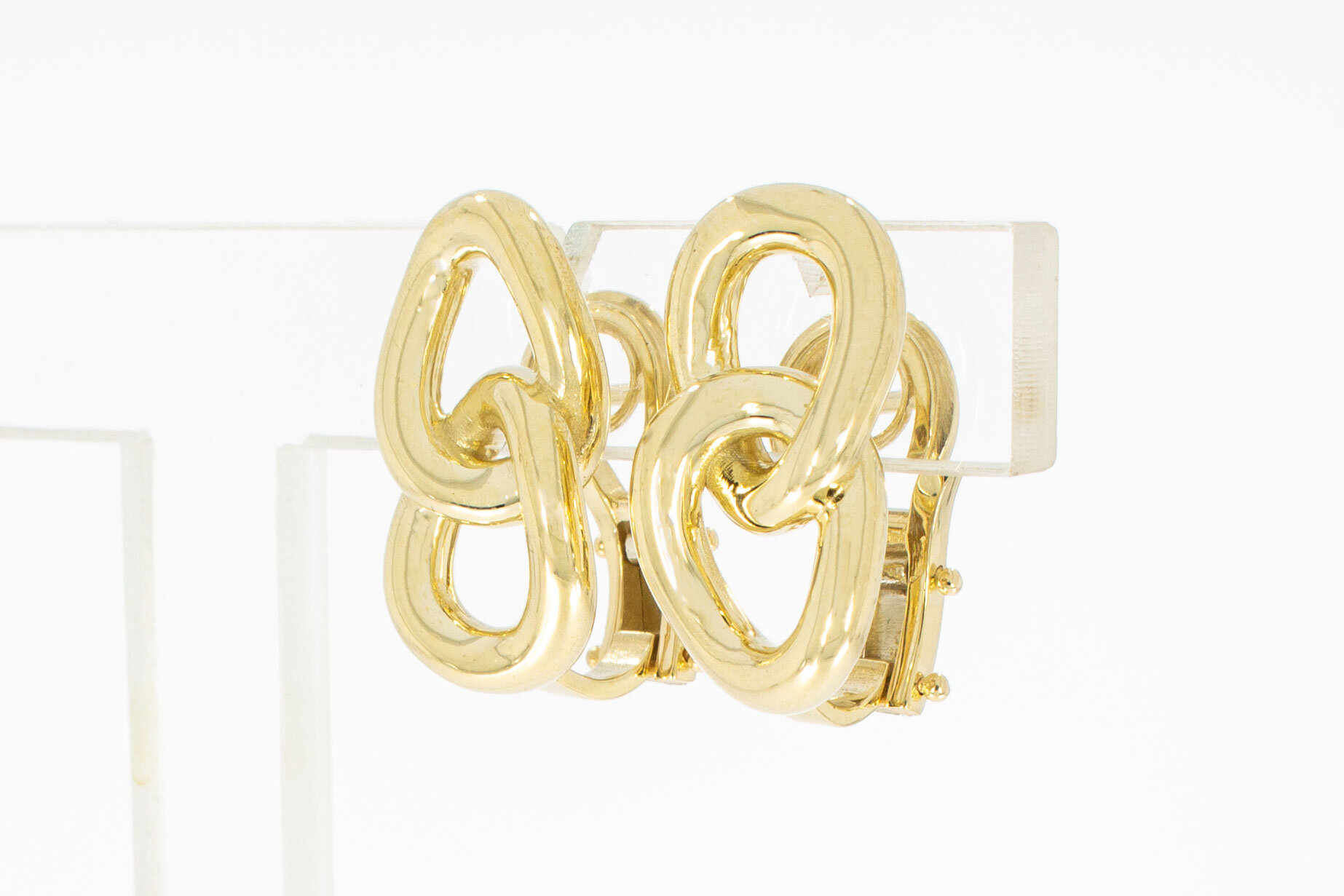 14 karaat designer oorclips  dames - 2 cm