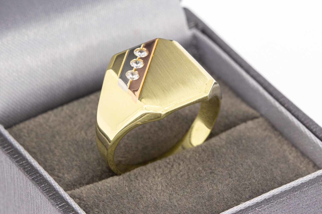 14 Karaat gouden heren Zegelring - 19,4 mm