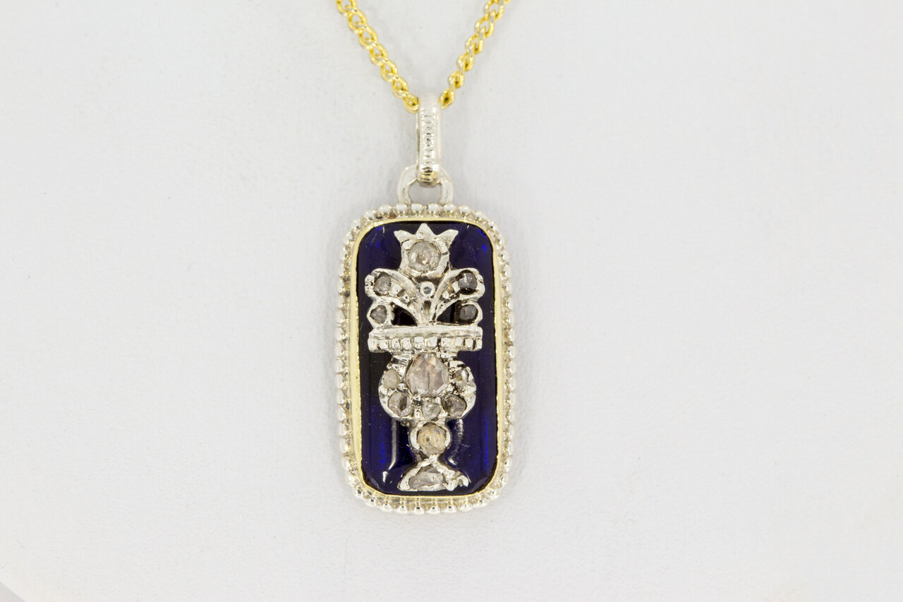 14 karaat dames hanger met diamant 