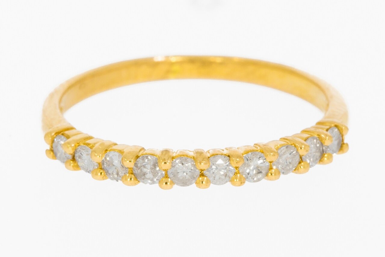 18 karaat diamant aanschuifring - 15,8 mm