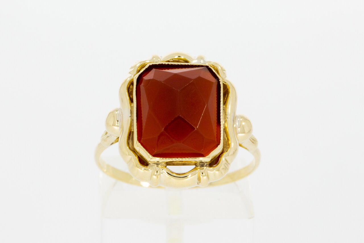 14 Karaat goud Vintage Carneool ring - 19,4 mm