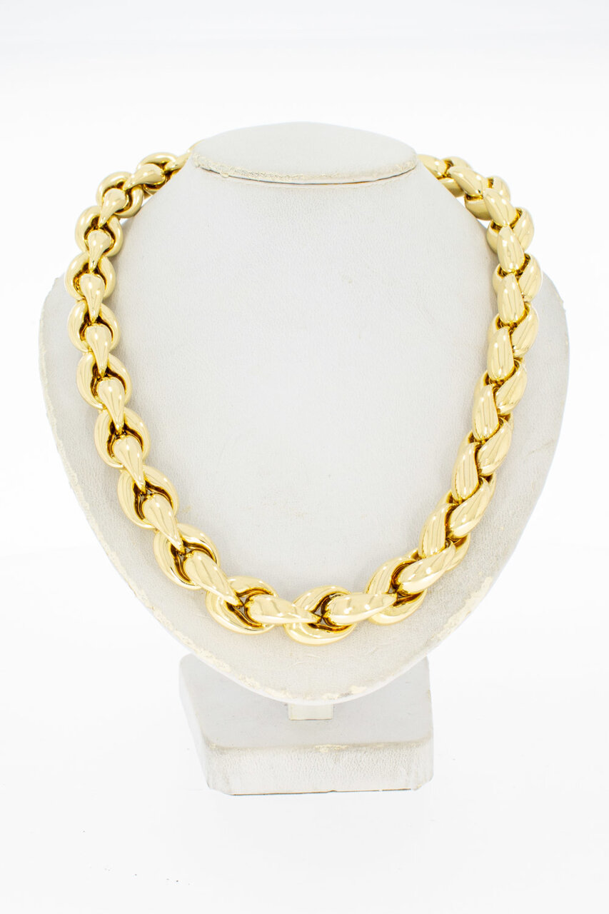 Anker schakelketting 18 Karaat goud - 47,6 cm