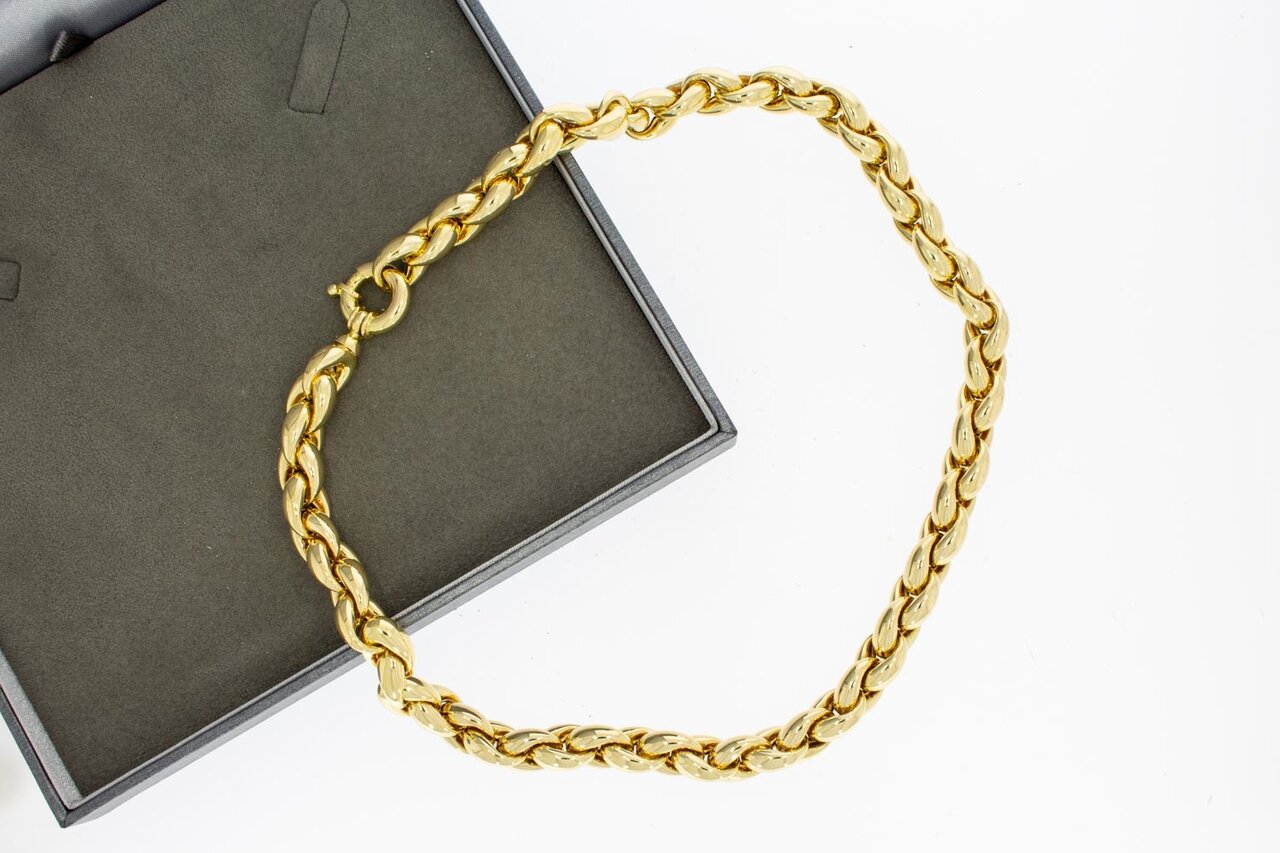 Anker schakelketting 18 Karaat goud - 47,6 cm