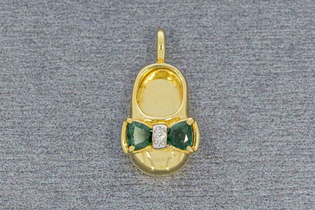 14 Karaat gouden edelsteen hanger dames