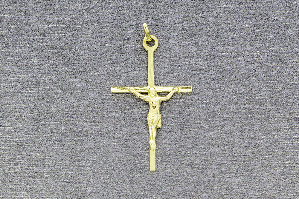 14 Karaat gouden Kruis ketting hanger