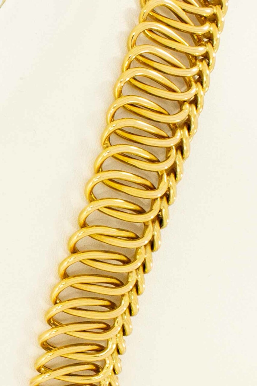 Gevlochten Choker 18 karaat goud - 43,3 cm