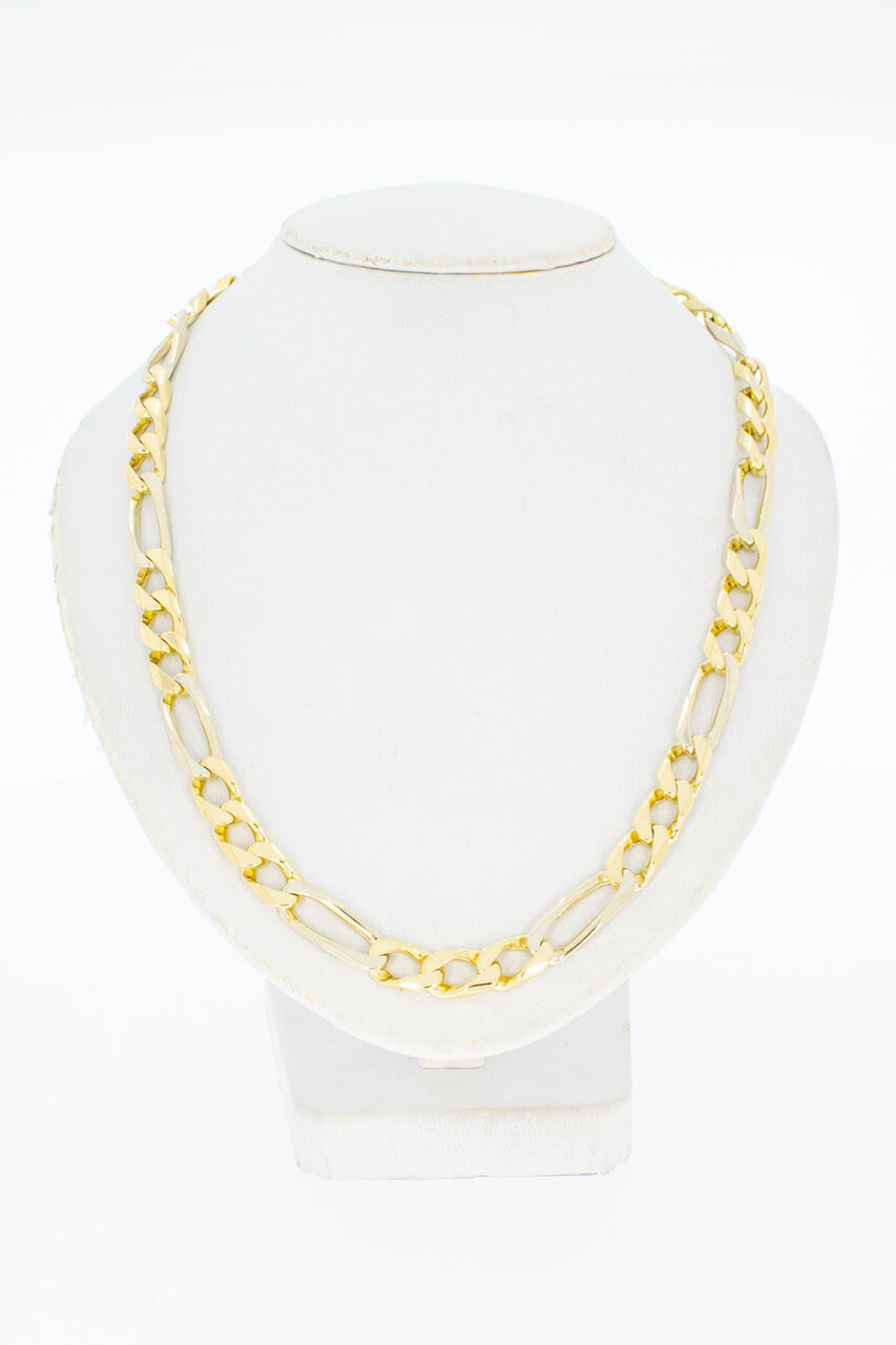 18 Karaat gouden Figaro ketting - 59,6 cm