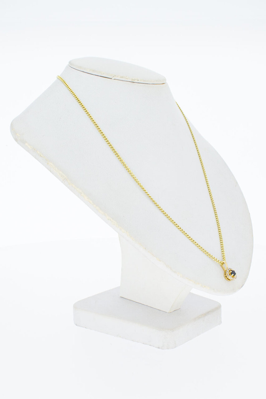 14 Karaat gouden edelsteen hanger