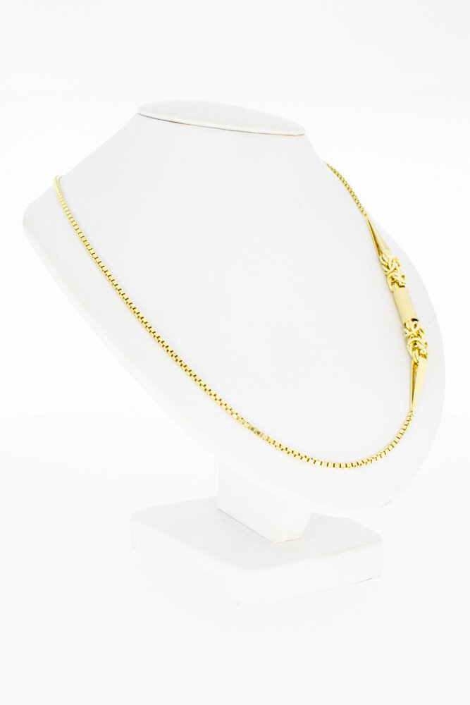 Venetiaanse ketting14 karaat goud - 80 cm