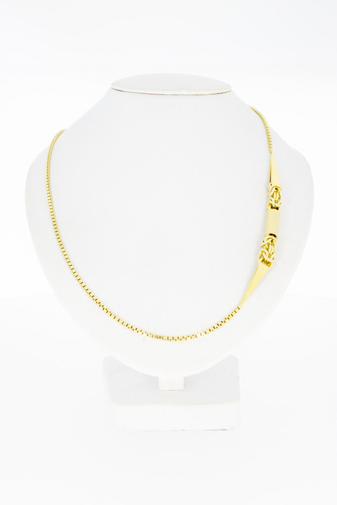 Venetiaanse ketting14 karaat goud - 80 cm
