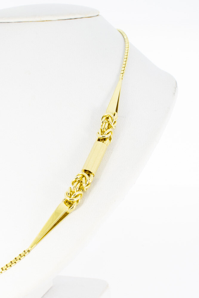 Venetiaanse ketting14 karaat goud - 80 cm