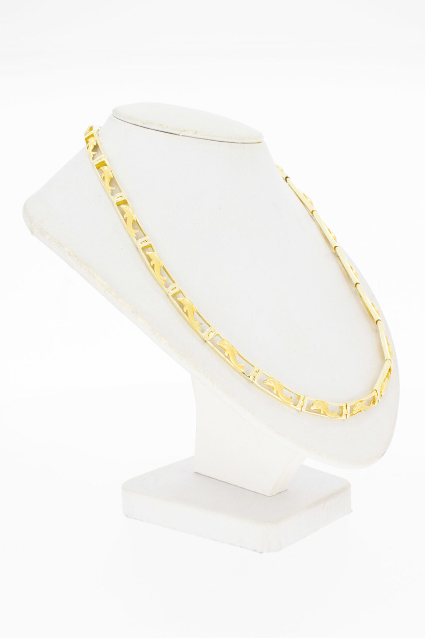Dolfijnen ketting 14 Karaat goud - 44,5 cm
