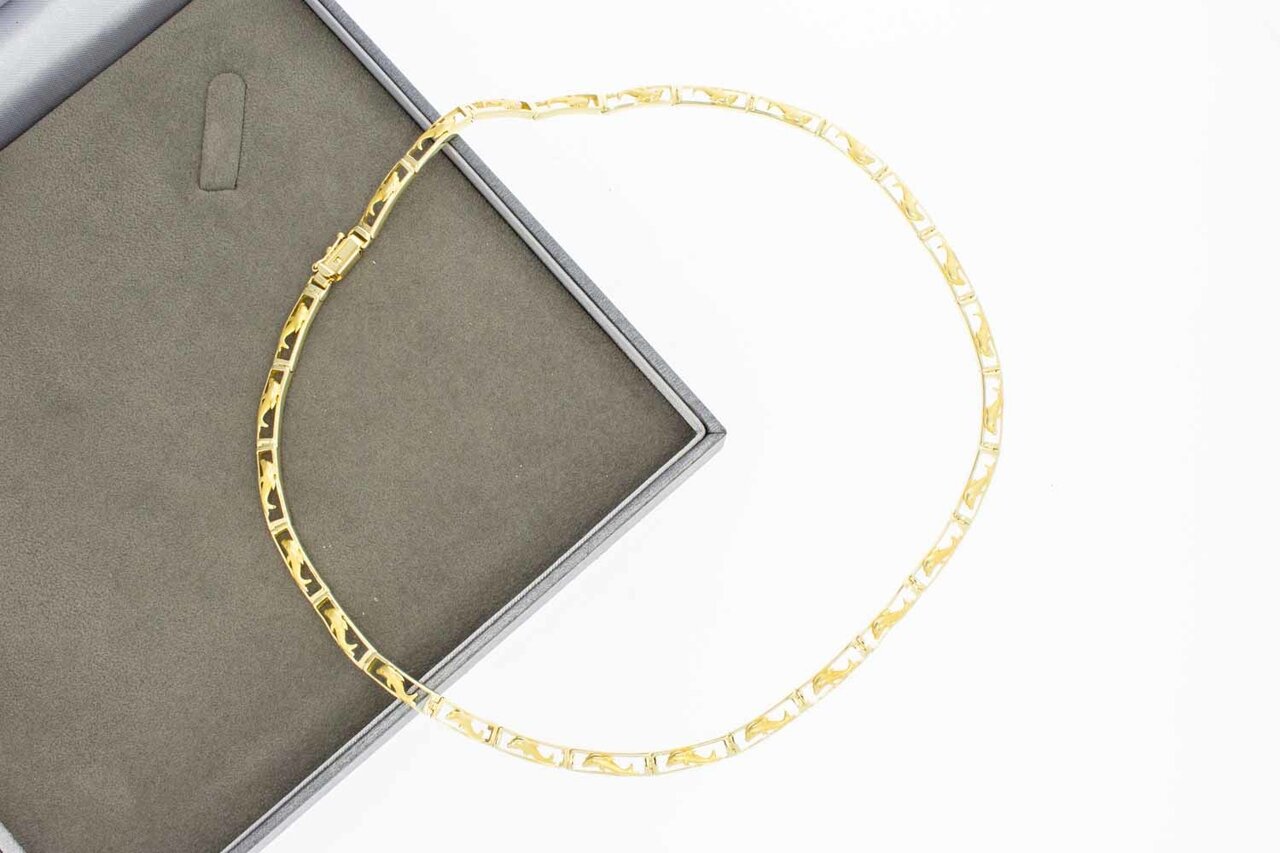 Dolfijnen ketting 14 Karaat goud - 44,5 cm