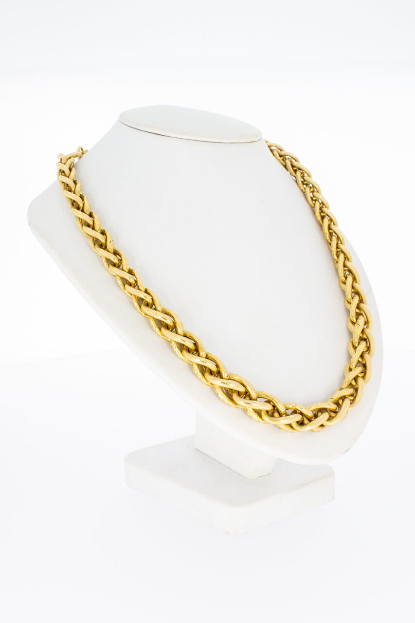 Vossenstaart ketting 18 Karaat goud - 46 cm