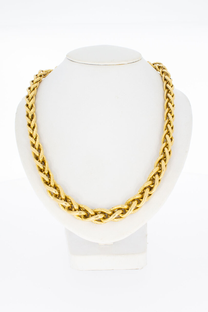 Vossenstaart ketting 18 Karaat goud - 46 cm