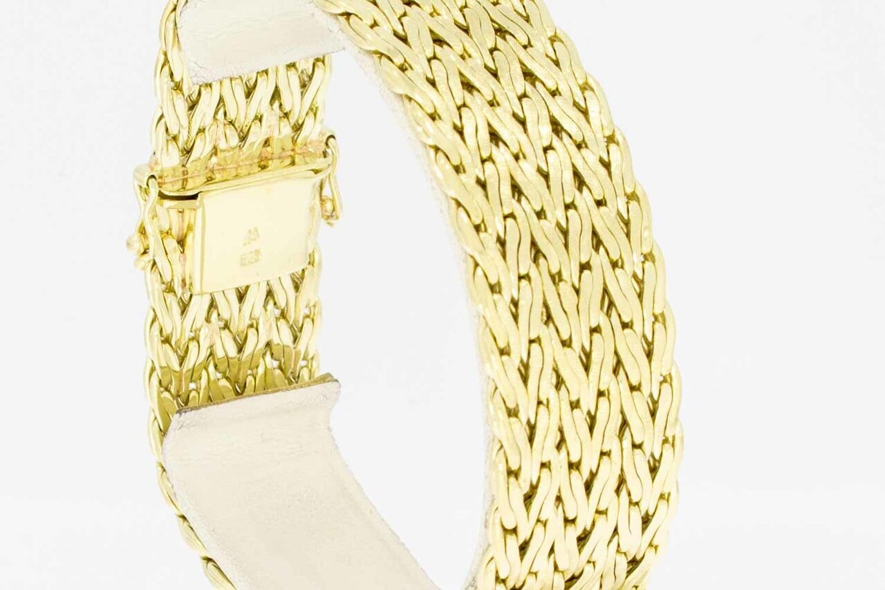 gevlochten armband 14 Karaat  goud - 19,9 cm