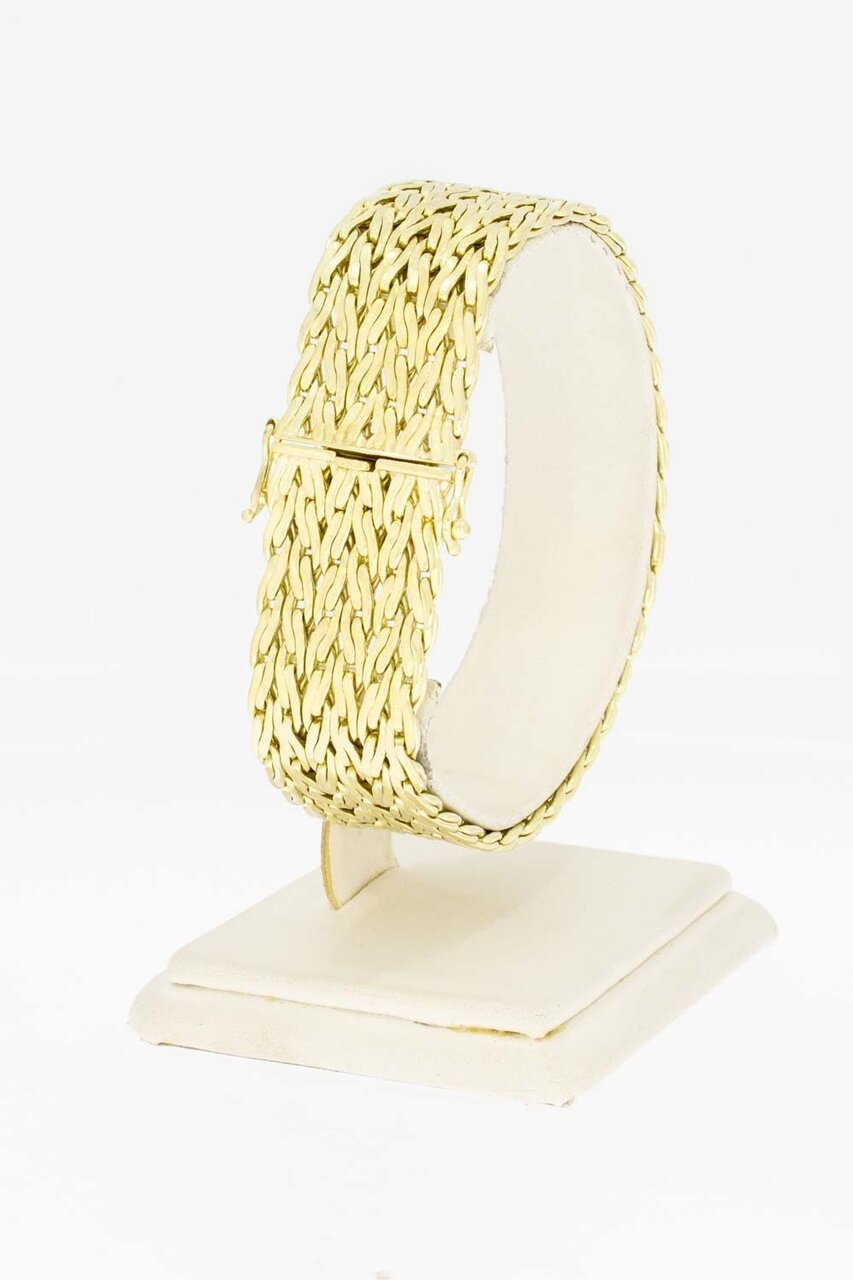 gevlochten armband 14 Karaat  goud - 19,9 cm