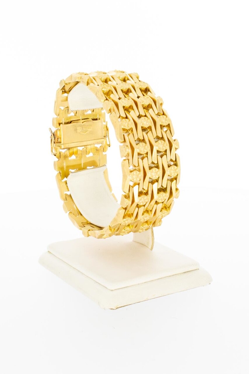 Gevlochten armband 18 Karaat goud - 19 cm