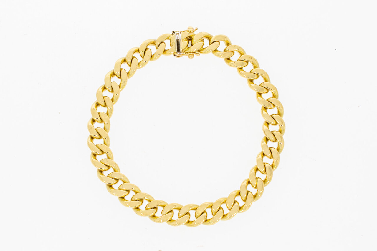 Gourmetarmband 18 Karaat goud - 20,2 cm