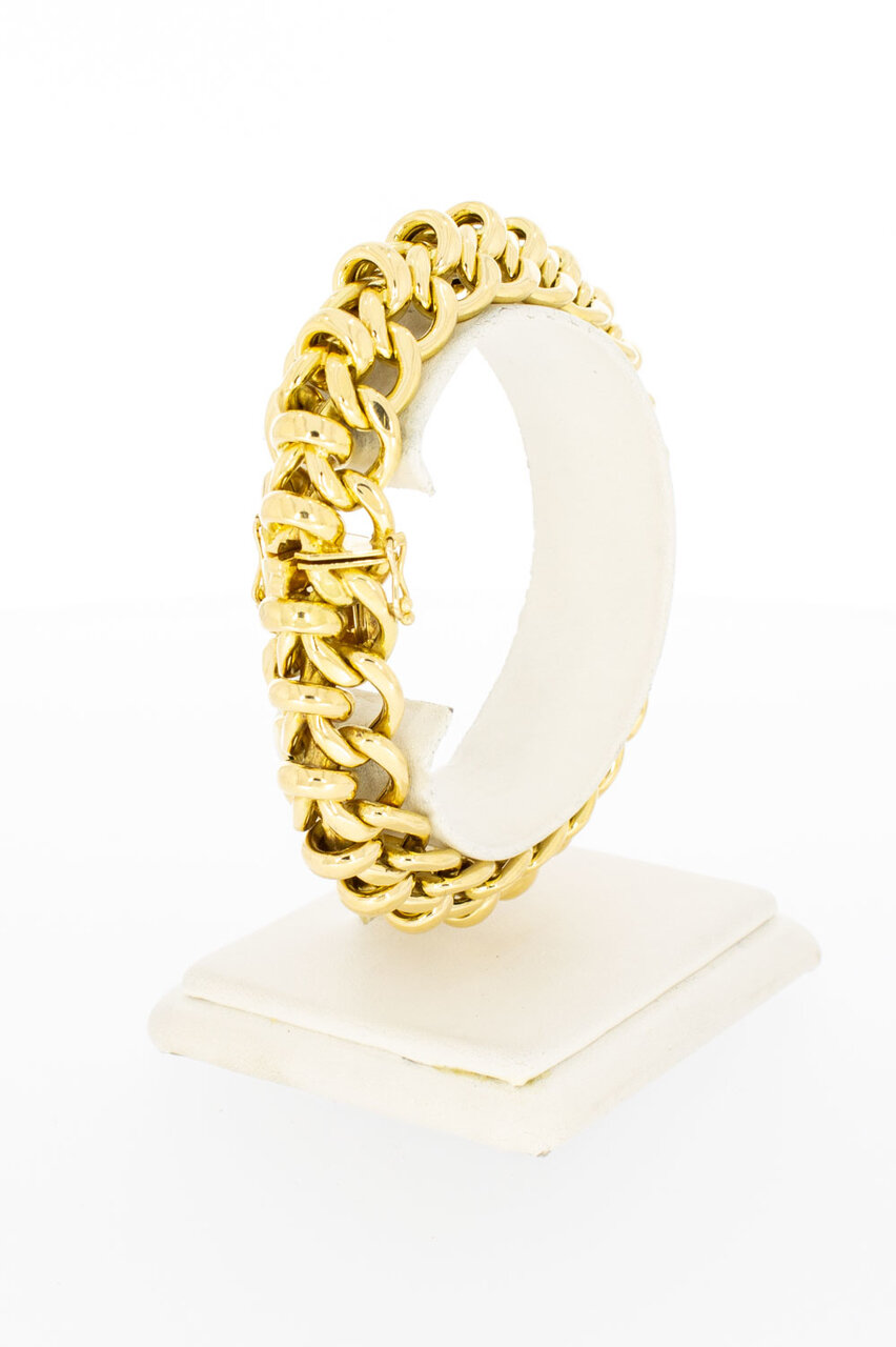 Gevlochten armband 18 Karaat goud - 20 cm