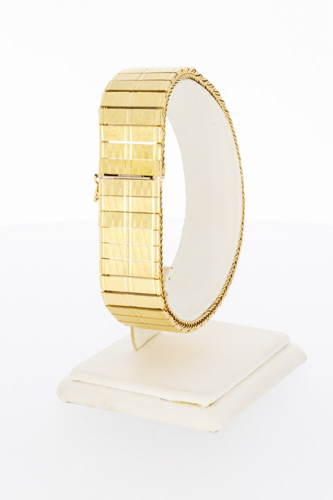Plaatjes armband 18 karaat goud - 20 cm