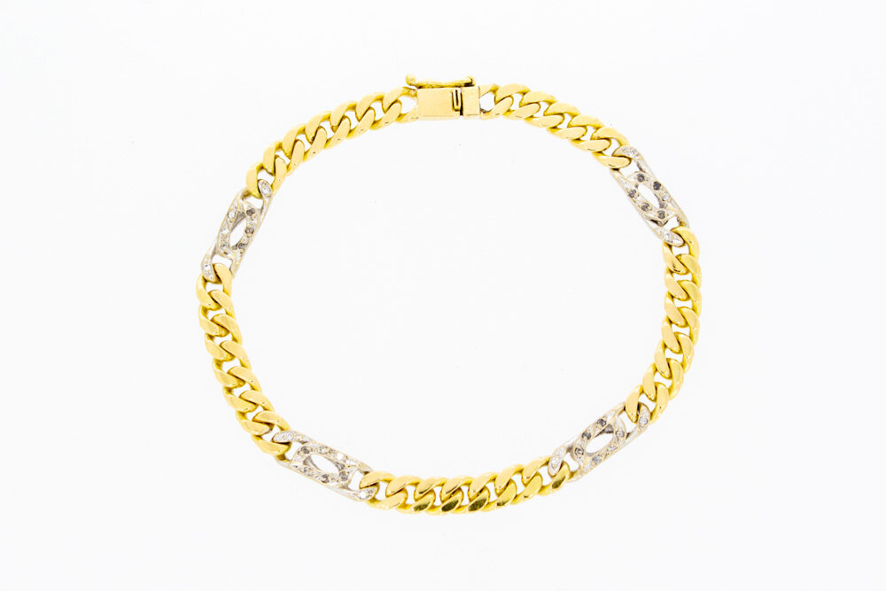 Gourmet armband 18 Karaat goud - 21 cm
