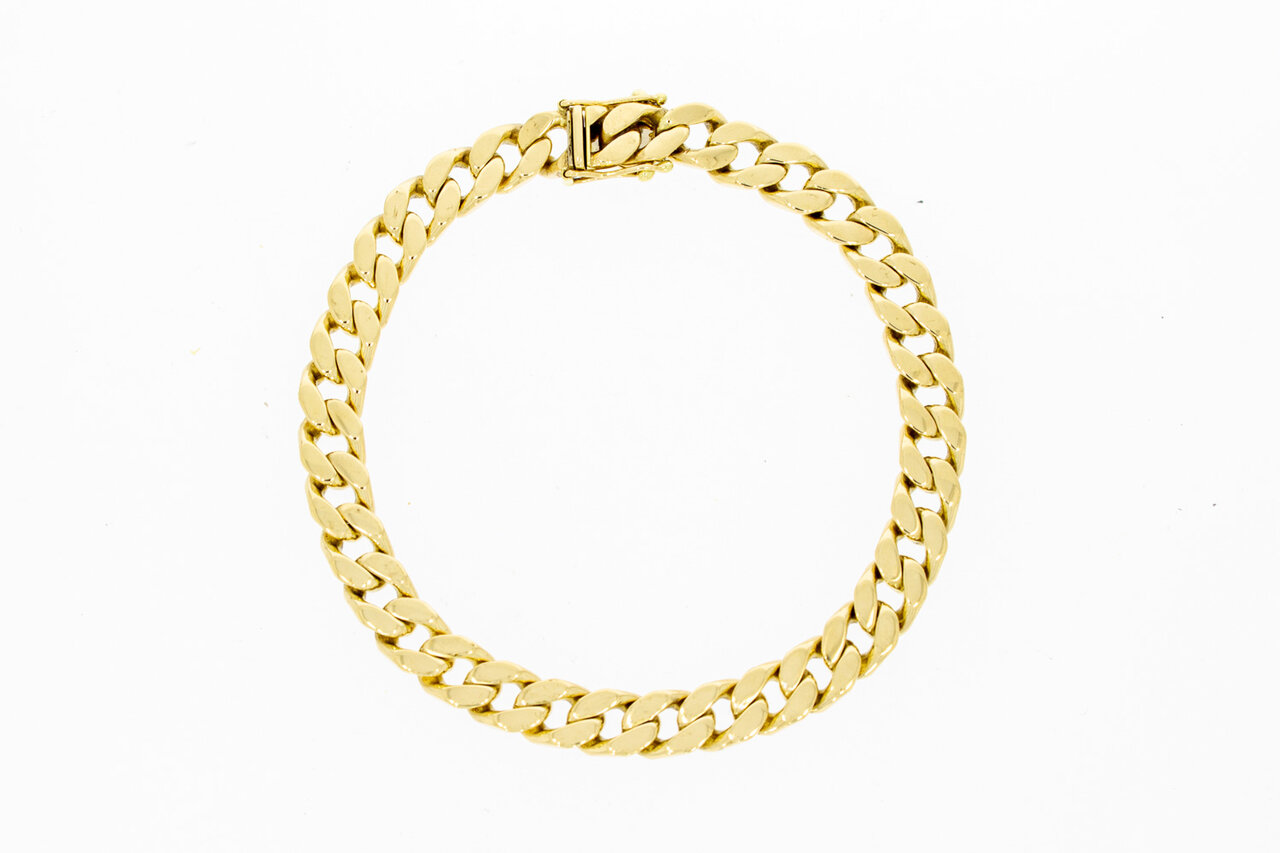 Gourmet 14 Karaat goud armband  - 21,9 cm