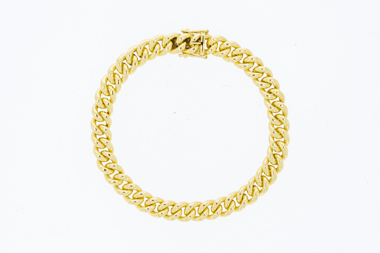 Gourmet armband 14 Karaat goud - 18,7 cm