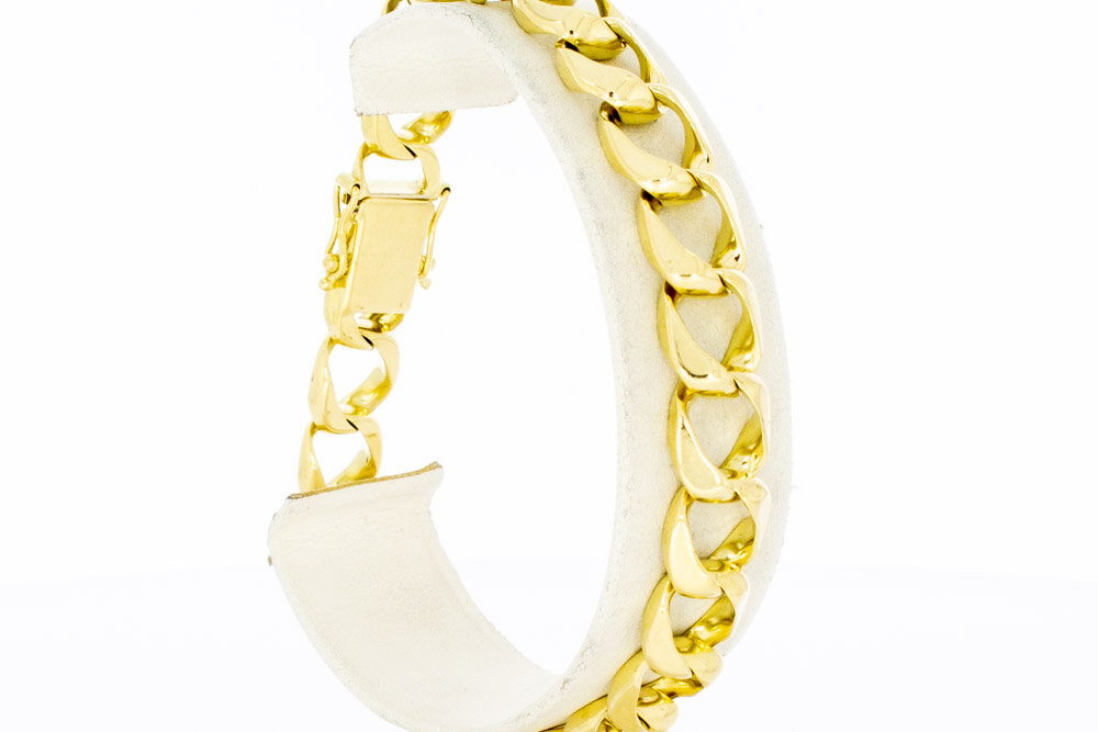 Gourmet armband 14 Karaat goud - 20,2 cm