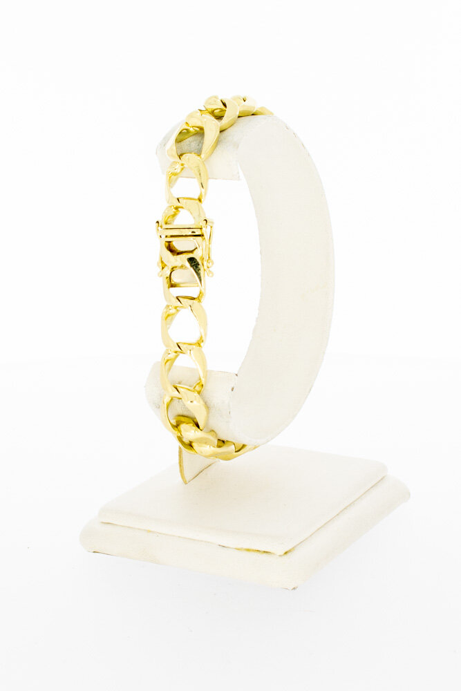 Gourmet armband 14 Karaat goud - 20,2 cm