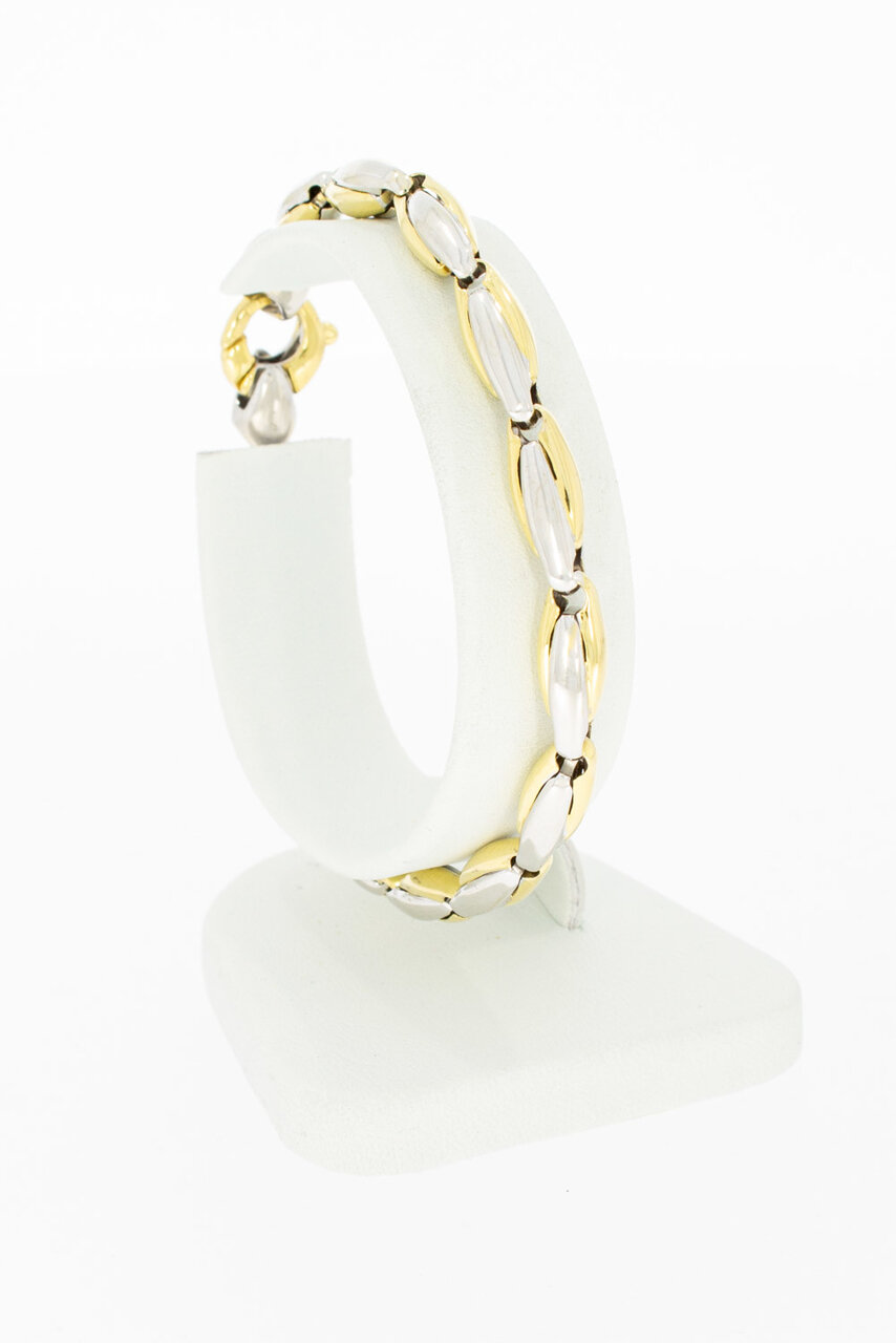 Bicolor armband 18 Karaat goud - 19,4 cm