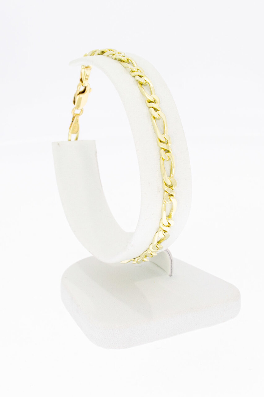 Figaro armband 14 Karaat gouden - 18,8 cm
