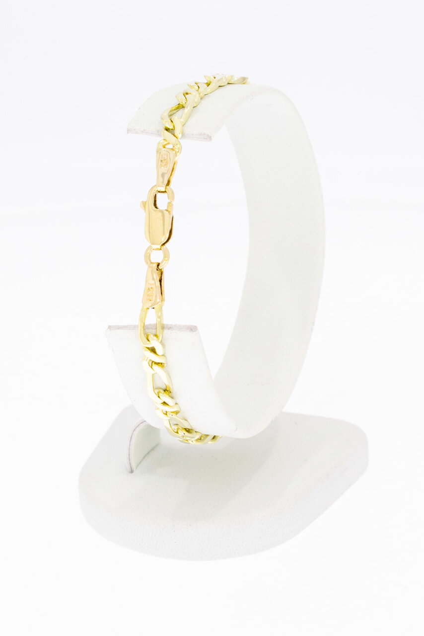 Figaro armband 14 Karaat gouden - 18,8 cm