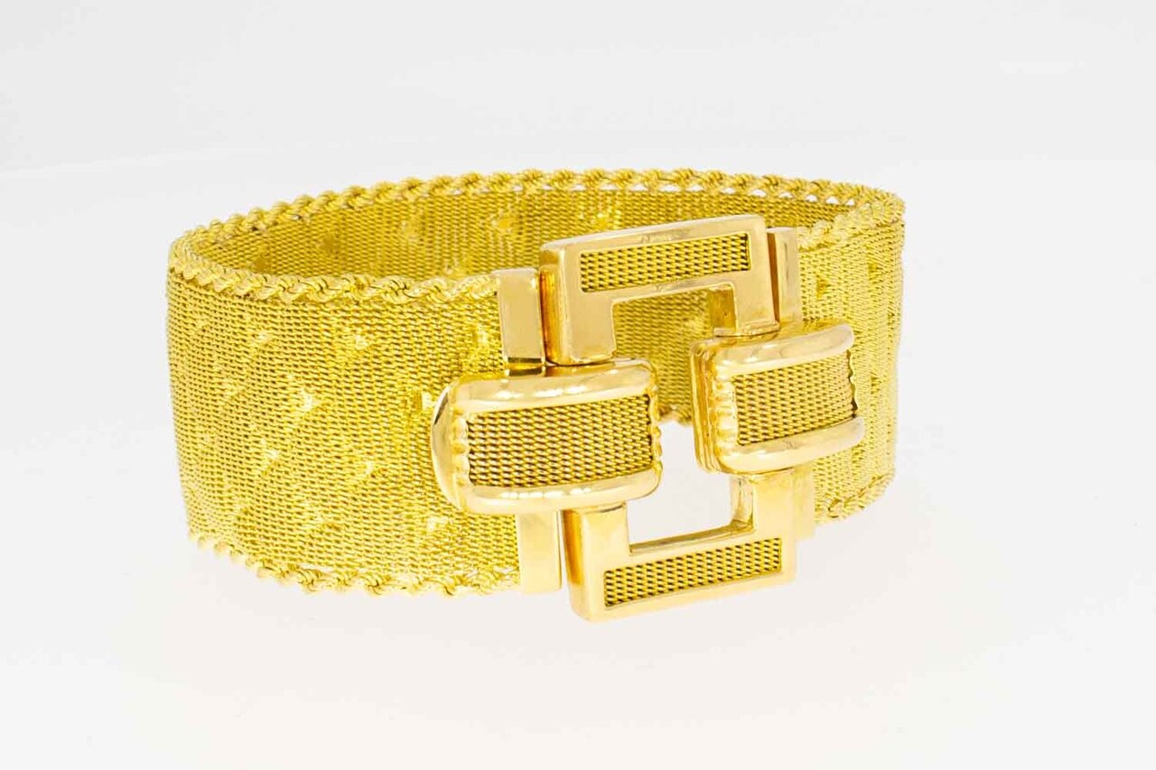 Gevlochten armband 18 karaat goud - 19,5 cm