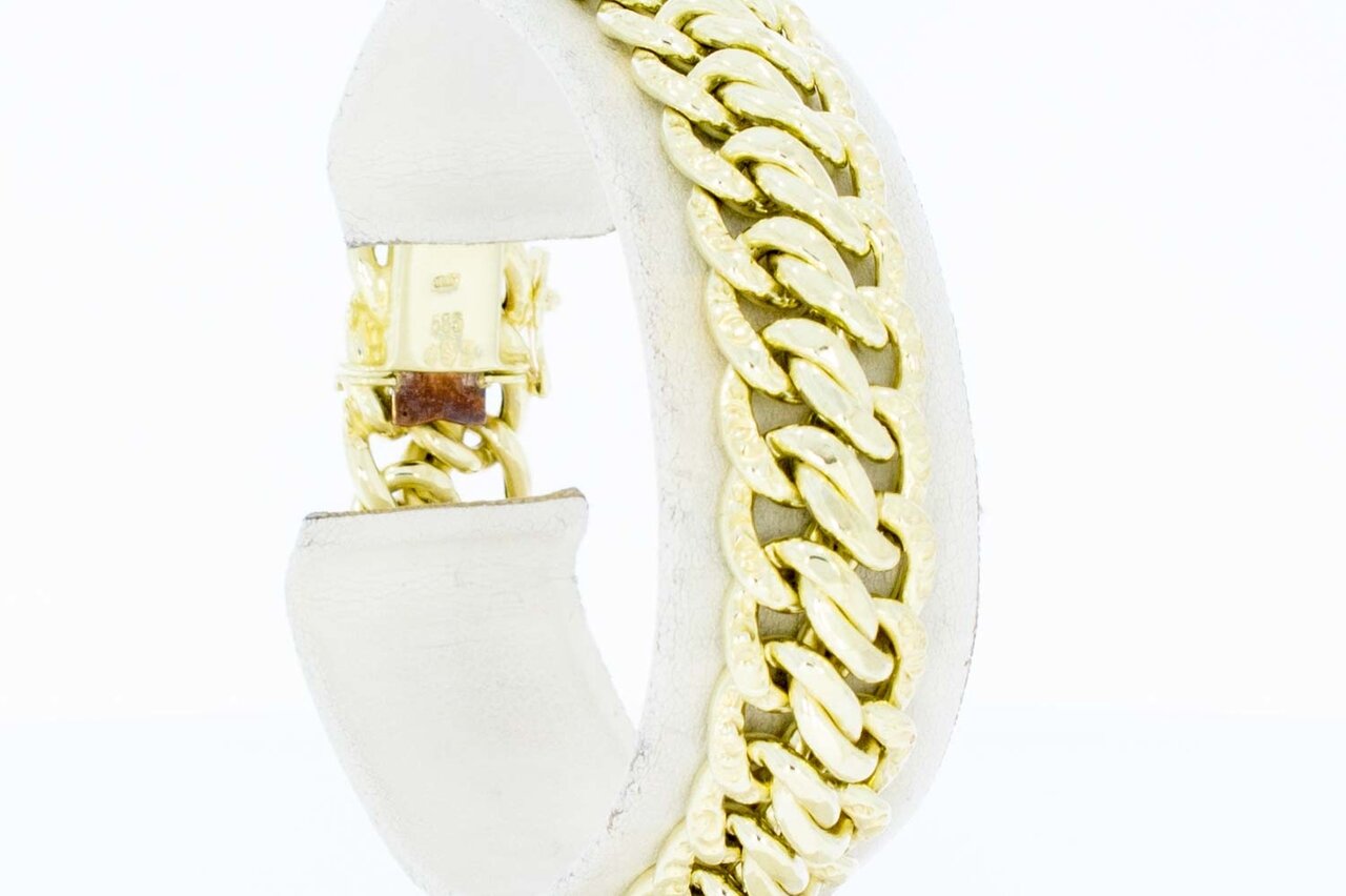 Gevlochten armband 14 Karaat  goud - 18,6 cm