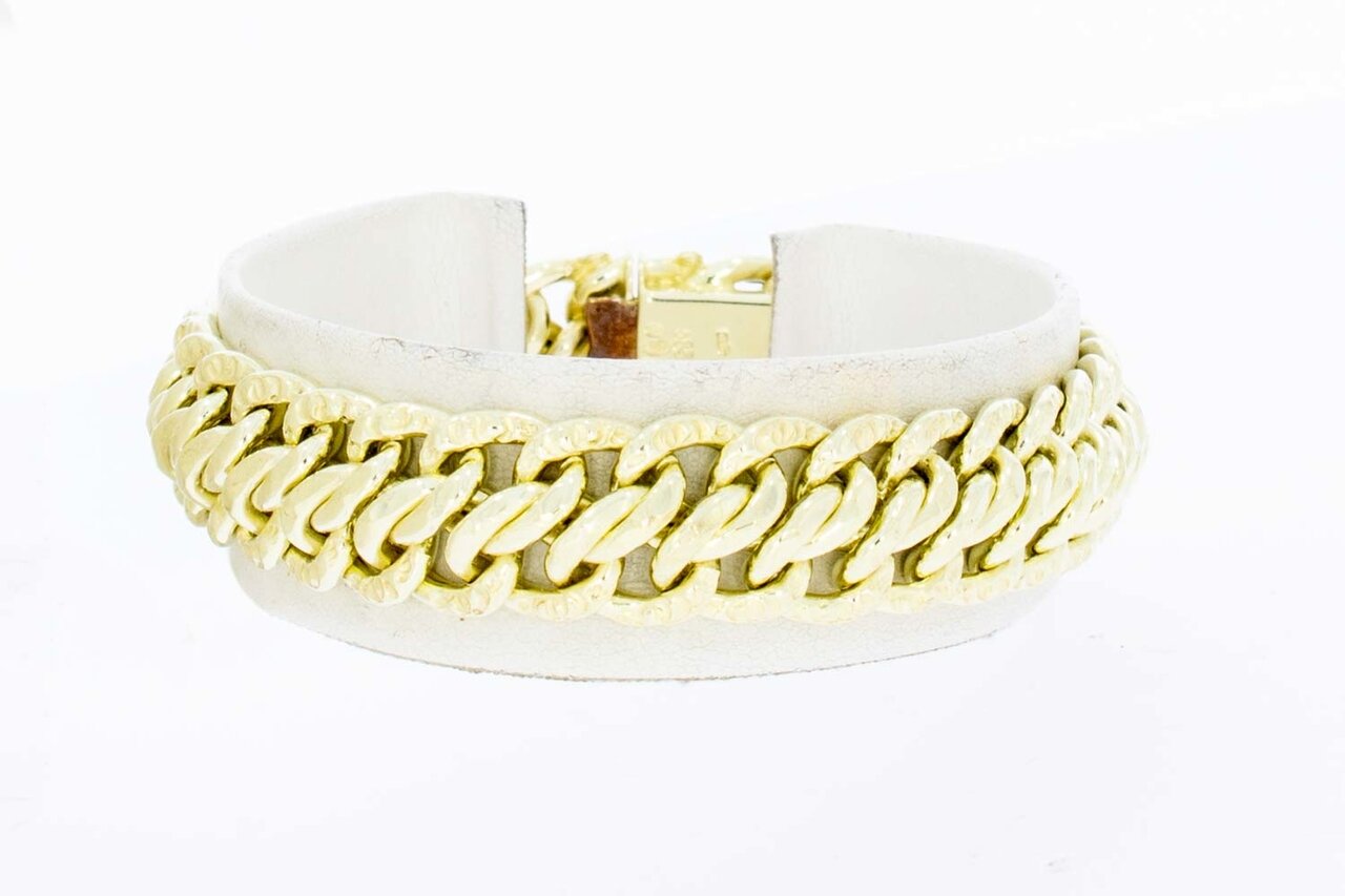 Gevlochten armband 14 Karaat  goud - 18,6 cm