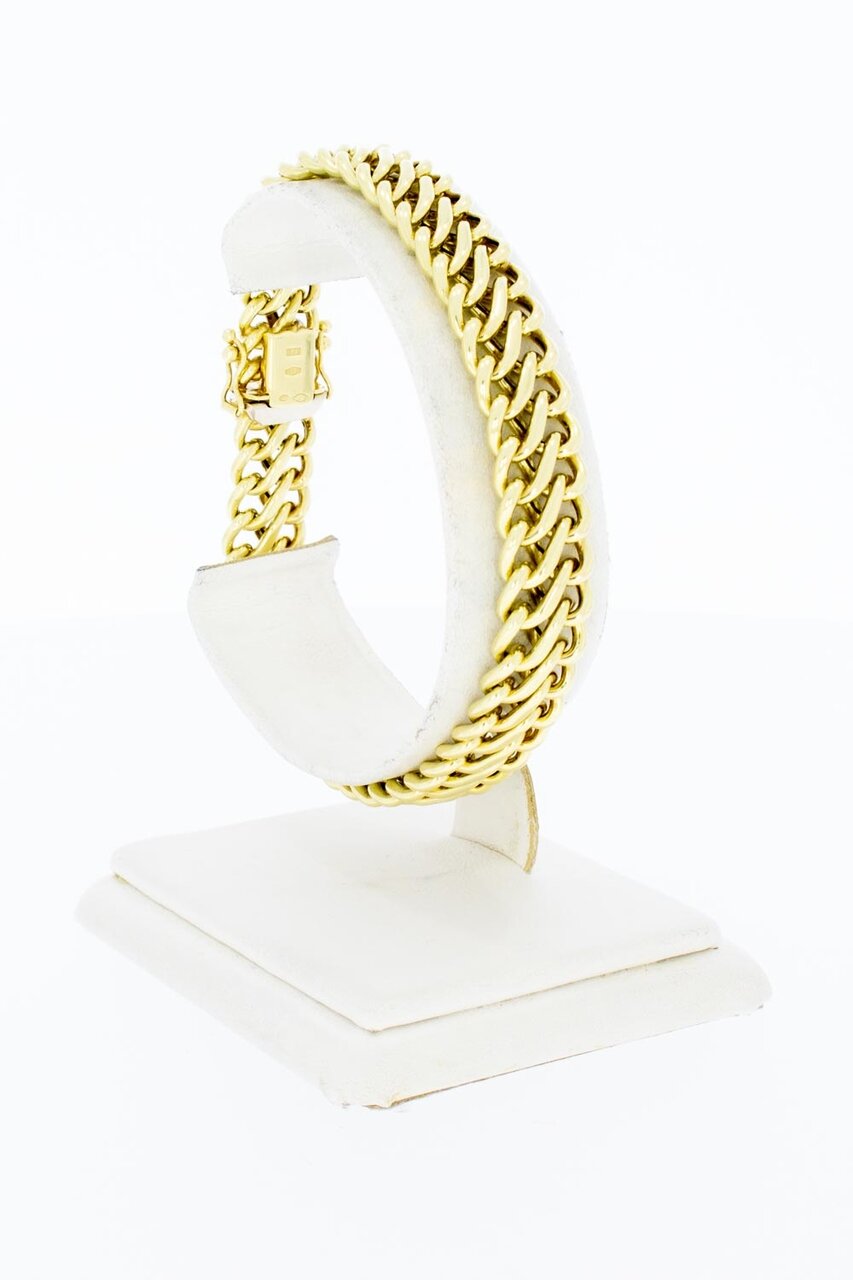 Gevlochten armband 14 Karaat goud - 20 cm