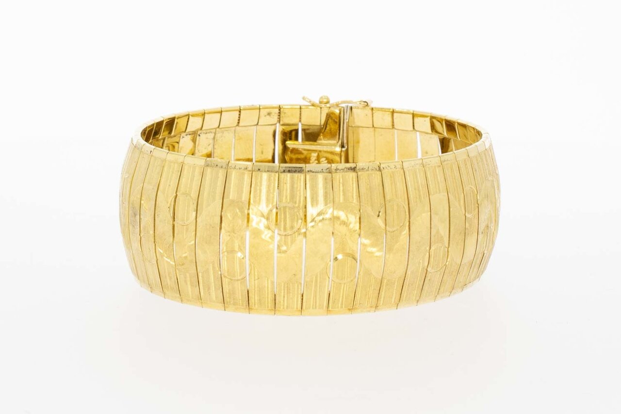 Vintage brede armband 18 Karaat - 19,5 cm