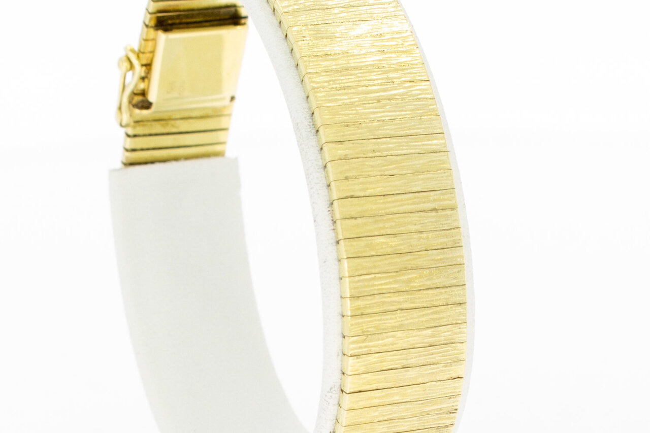 Brede armband 14 Karaat goud - 18,5 cm