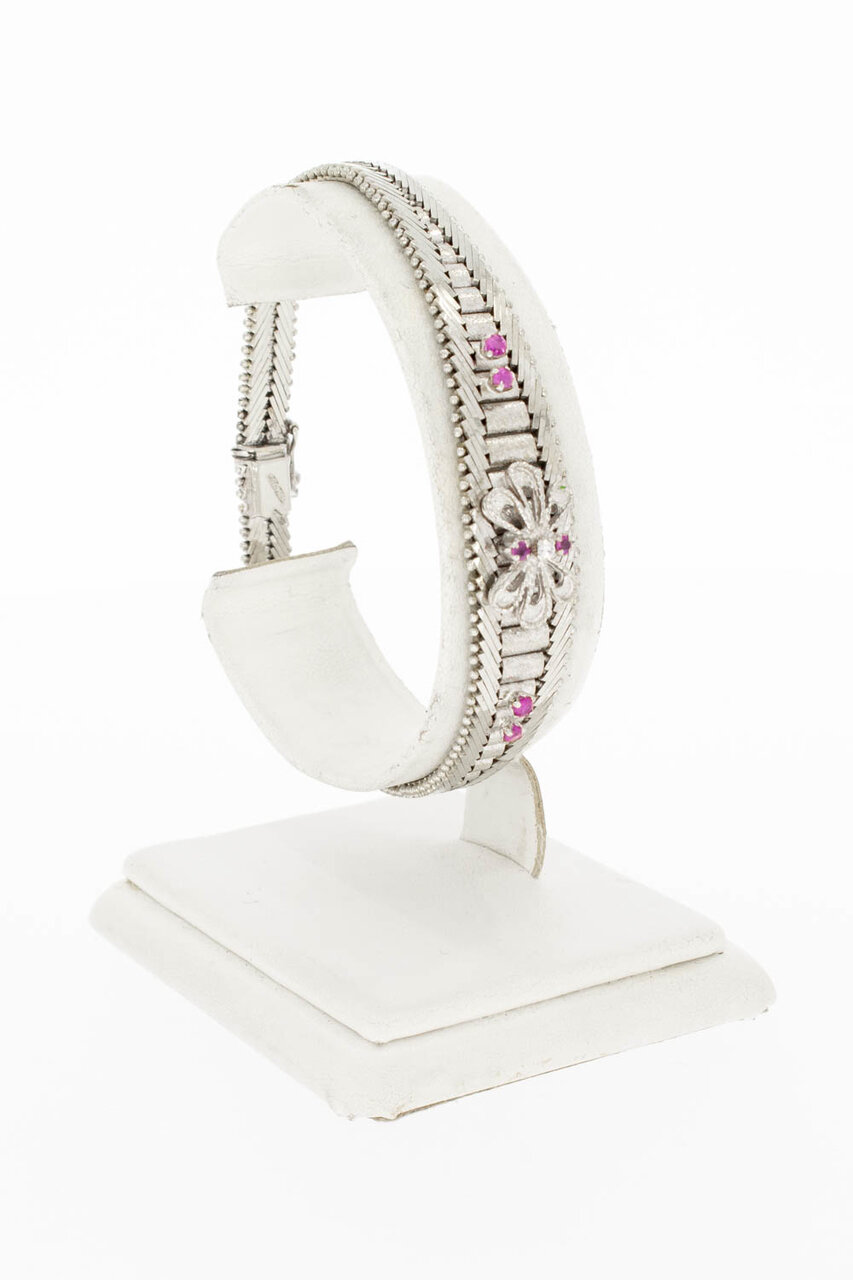 18 Karaat witgouden dames armband - 19,3 cm
