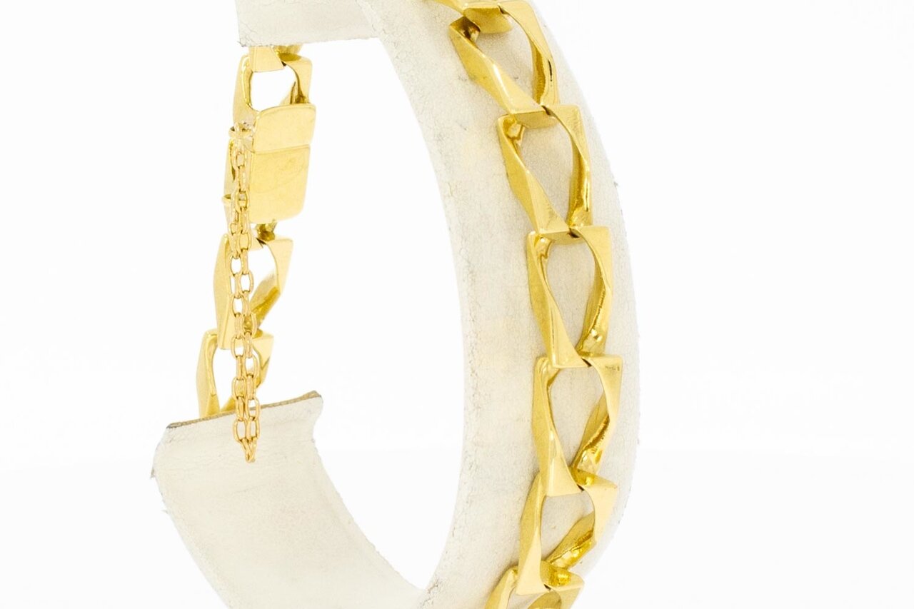 18 Karaat goud gourmet armband - 21,3 cm