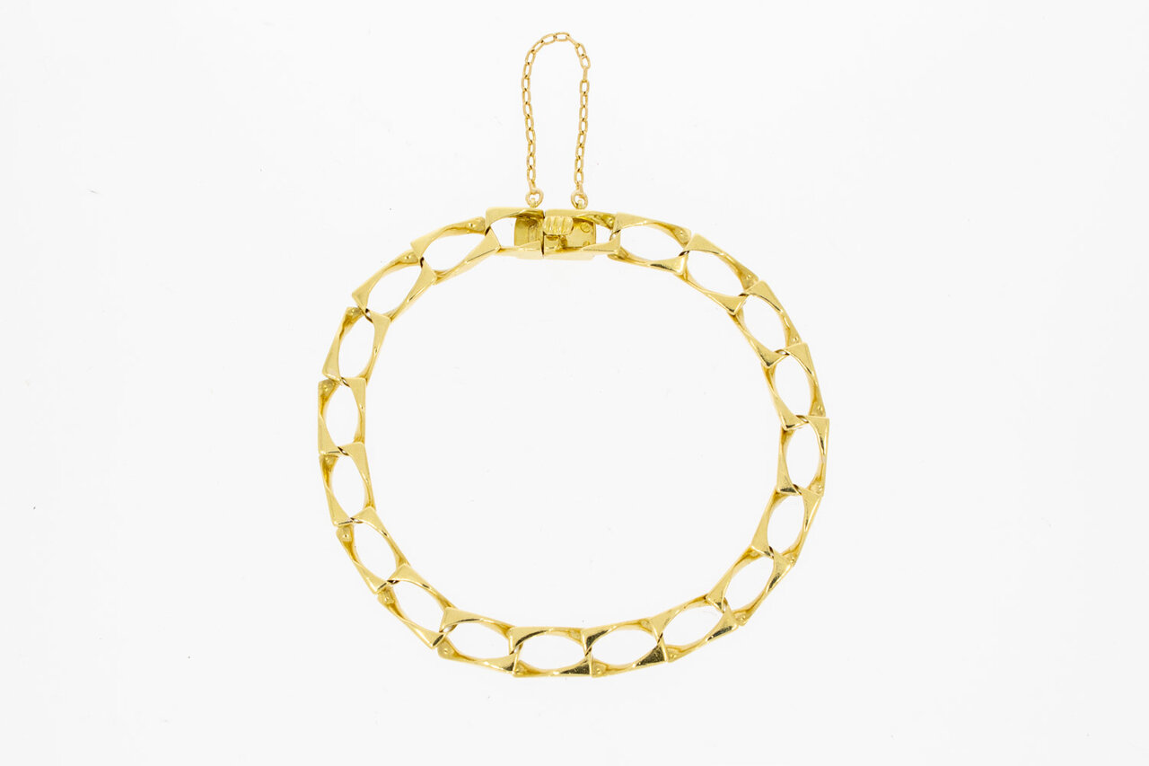 18 Karaat goud gourmet armband - 21,3 cm